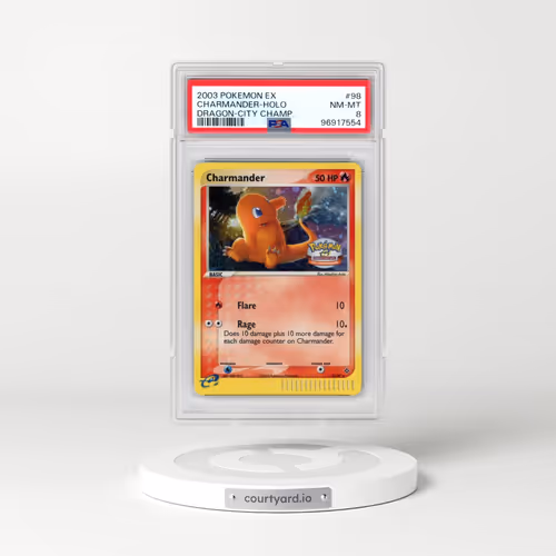 2003 Pokémon EX Dragon #98 Charmander - Holo City Championships (PSA 8 NM-MT)