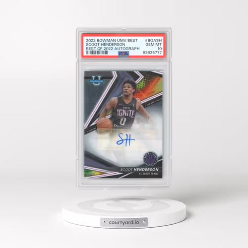 2022 Bowman University Best Best of 2022 Autograph #BOASH Scoot Henderson (PSA 10 GEM MINT)