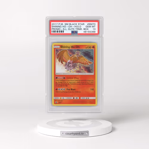 2017 Pokémon SM Black Star Promo #SM70 Shining HO-Oh - Holo Holo Shining Legends Elite Trainer Box (