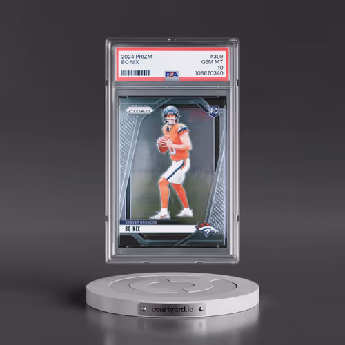 2024 Panini Prizm #309 Bo Nix (PSA 10 GEM MINT)
