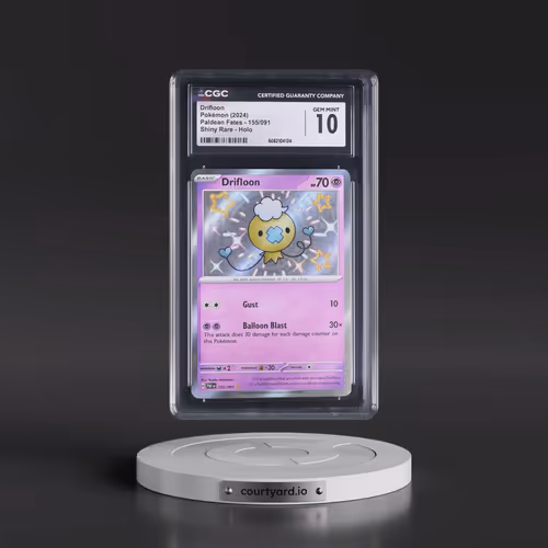 2024 Paldean Fates - PAF EN #155/091 Drifloon - Shiny Rare Holo (CGC 10 GEM MINT)
