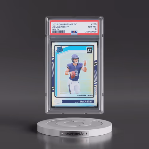 2024 Panini Donruss Optic #235 JJ McCarthy - Holo (PSA 8 NM-MT)