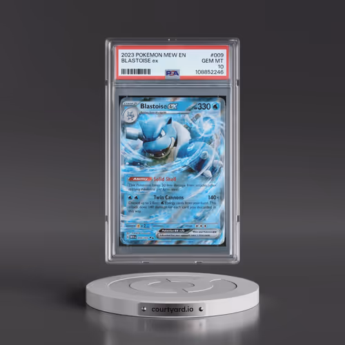 2023 Pokémon Mew EN-151 #009 Blastoise EX - Holo (PSA 10 GEM MINT)