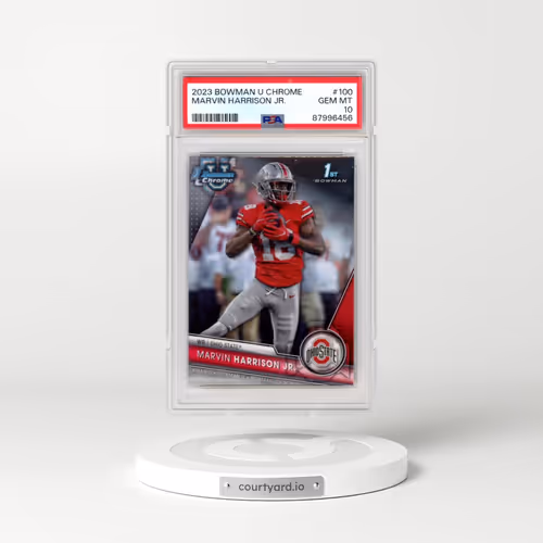 2023 Bowman University Chrome #100 Marvin Harrison Jr. (PSA 10 GEM MINT)
