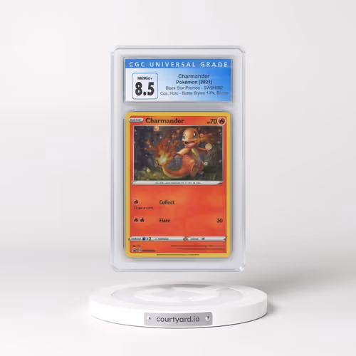 2021 Pokémon Swsh Black Star Promo #092 Charmander - Holo Battle Styles Single Pack Blister (CGC 8.5