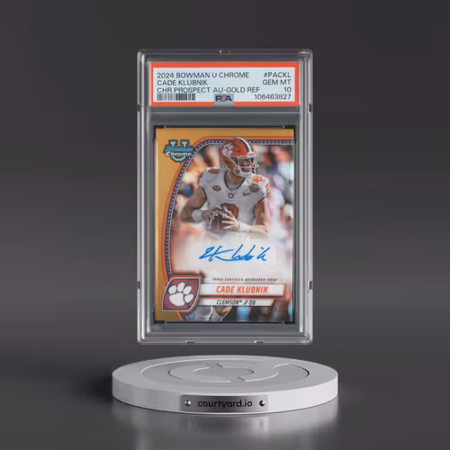 2024 Bowman University Chrome Bowman Chrome Prospect Autographs #PACKL Cade Klubnik - Gold Refractor