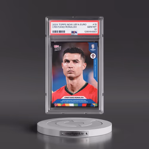 2024 Topps Now UEFA Euro #15 Cristiano Ronaldo (PSA 10 GEM MINT)