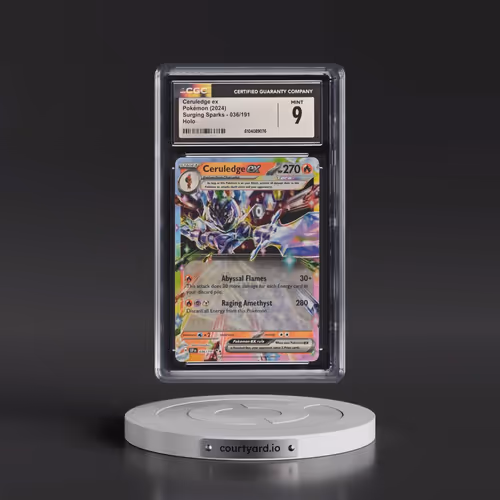 2024 Pokémon Ssp EN-Surging Sparks #036 Ceruledge EX - Holo (CGC 9 MINT)
