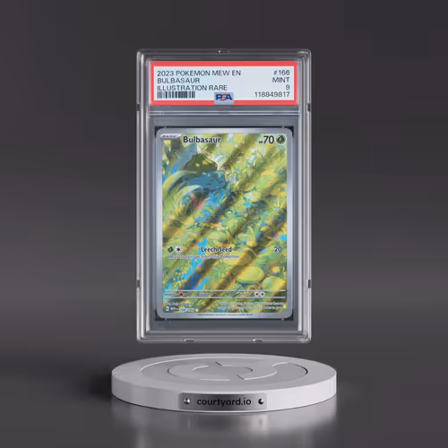 2023 Pokémon Mew EN-151 #166 Bulbasaur - Illustration Rare (PSA 9 MINT)