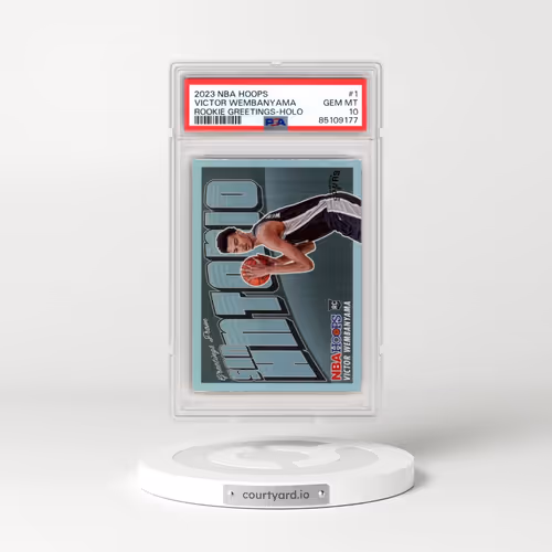 2023 Panini NBA Hoops Rookie Greetings #1 Victor Wembanyama - Holo (PSA 10 GEM MINT)