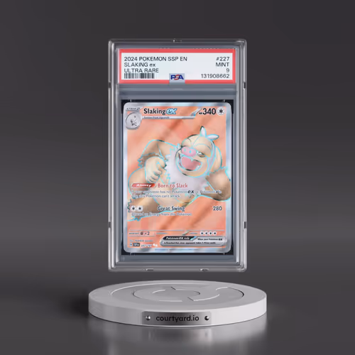 2024 Pokémon Ssp EN-Surging Sparks #227 Slaking EX - Holo Ultra Rare (PSA 9 MINT)
