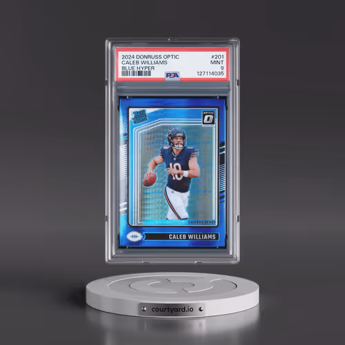 2024 Panini Donruss Optic #201 Caleb Williams - Blue Hyper (PSA 9 MINT)