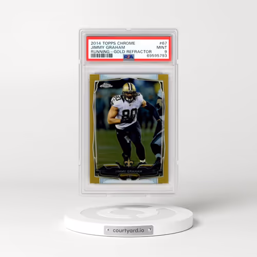 2014 Topps Chrome #67 Jimmy Graham - Running-Gold Refractor (PSA 9 MINT)