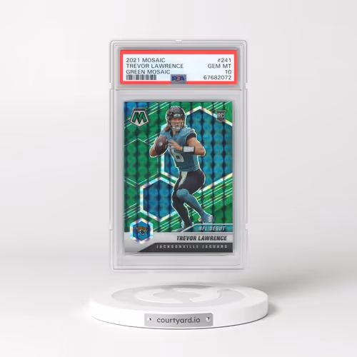 2021 Panini Mosaic #241 Trevor Lawrence - Green Mosaic (PSA 10 GEM MINT)