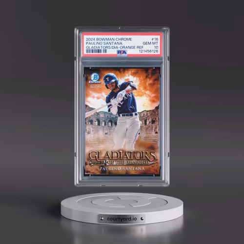 2024 Bowman Chrome Gladiators of the Diamond #16 Paulino Santana - Orange Refractor (PSA 10 GEM MINT