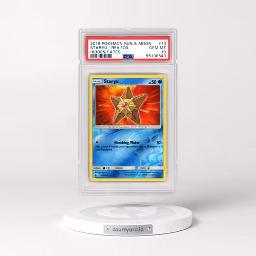 2019 Pokémon Sun & Moon Hidden Fates #13 Staryu - Reverse Foil (PSA 10 GEM MINT)