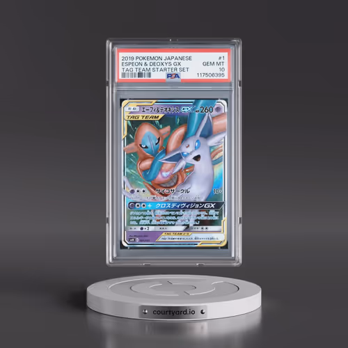 2019 Pokémon Tag Team Starter Set #1 Espeon & Deoxys GX - Holo (PSA 10 GEM MINT)
