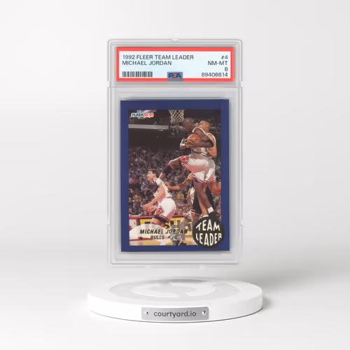 1992 Fleer Team Leaders #4 Michael Jordan (PSA 8 NM-MT)