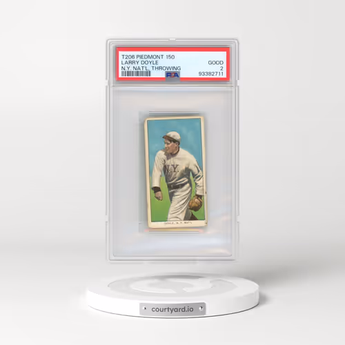 1909 T206 Piedmont 150 Larry Doyle - N.Y. Nat'l, Throwing (PSA 2 GOOD)