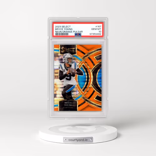 2023 Panini Select #167 Bryce Young - Neon Orange Pulsar (PSA 10 GEM MINT)