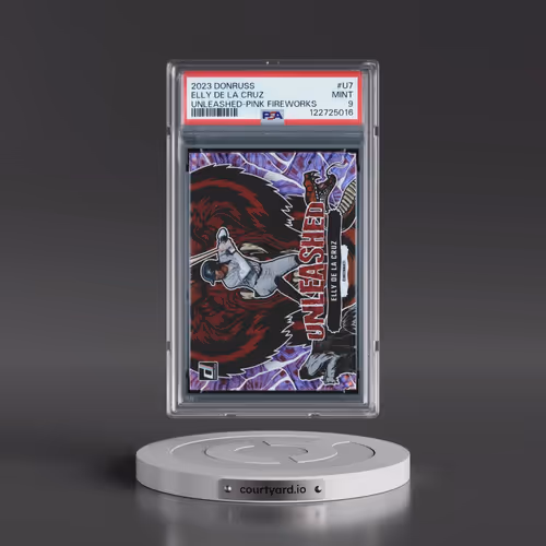 2023 Panini Donruss Unleashed #U7 Elly de La Cruz - Pink Fireworks (PSA 9 MINT)