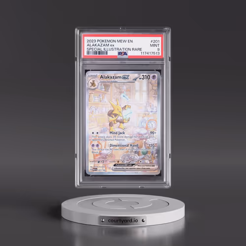 2023 Pokémon Mew EN-151 #201 Alakazam EX - Holo Special Illustration Rare (PSA 9 MINT)