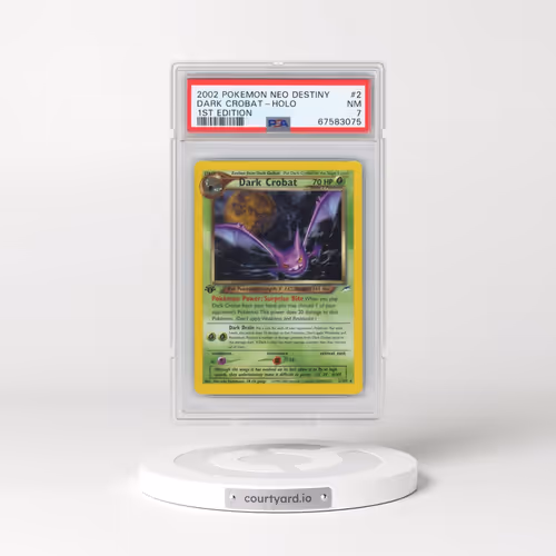 2002 Pokémon Neo Destiny #2 Dark Crobat - 1st Edition Holo (PSA 7 NM)