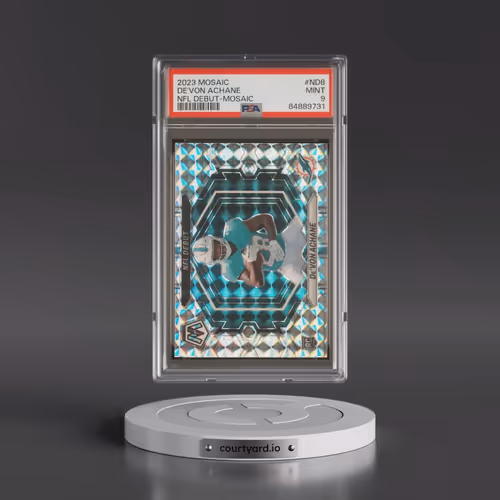 2023 Panini Mosaic NFL Debut #ND8 DE'Von Achane - Mosaic (PSA 9 MINT)