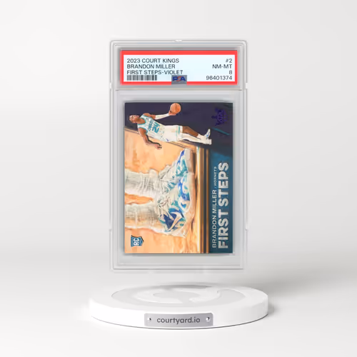 2023 Panini Court Kings First Steps #2 Brandon Miller - Violet (PSA 8 NM-MT)