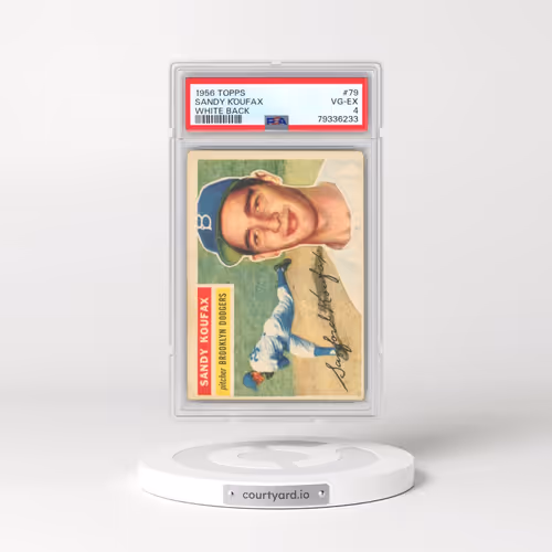 1956 Topps #79 Sandy Koufax - White Back (PSA 4 VG-EX)