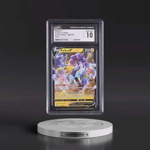 2022 Brilliant Stars #048/172 Raikou V - Holo (CGC 10 GEM MINT)