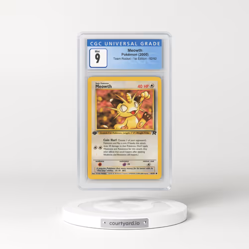 2000 Team Rocket #62/82 Meowth - 1st Edition 1st Edition (CGC 9 MINT)