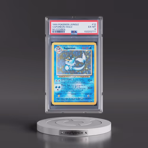 1999 Pokémon Jungle #12 Vaporeon - Holo No Symbol (PSA 6 EX-MT)