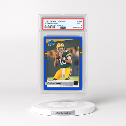 2020 Panini Donruss #304 Jordan Love - Blue Press Proof (PSA 9 MINT)