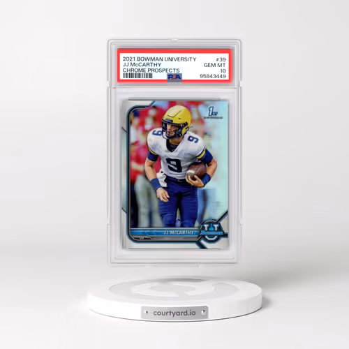 2021 Bowman University Chrome Prospects #39 JJ McCarthy (PSA 10 GEM MINT)