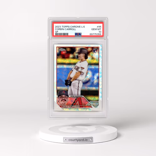 2023 Topps Chrome Logofractor Edition #95 Corbin Carroll - SP (PSA 10 GEM MINT)