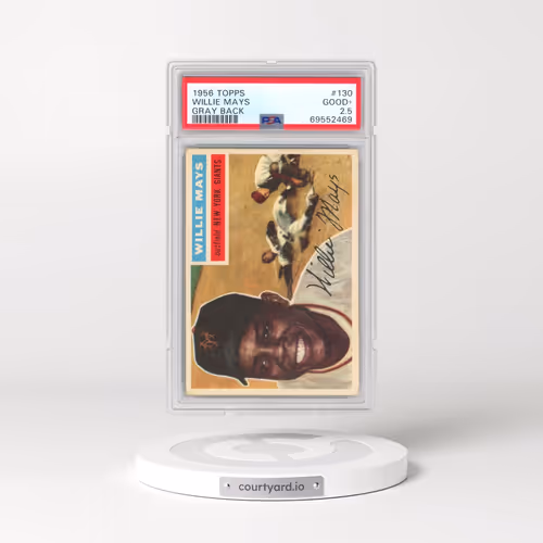 1956 Topps #130 Willie Mays - Gray Back (PSA 2.5 GOOD+)