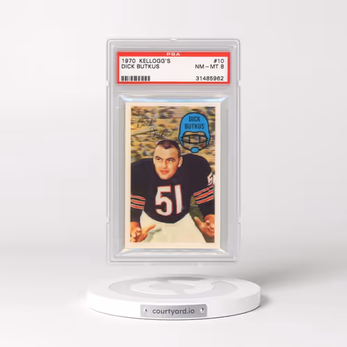 1970 Kellogg's #10 Dick Butkus (PSA 8 NM-MT)