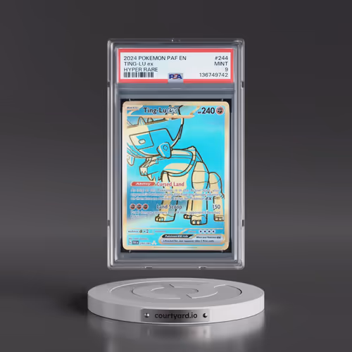 2024 Pokémon Paf EN-Paldean Fates #244 Ting-LU EX - Holo Hyper Rare (PSA 9 MINT)