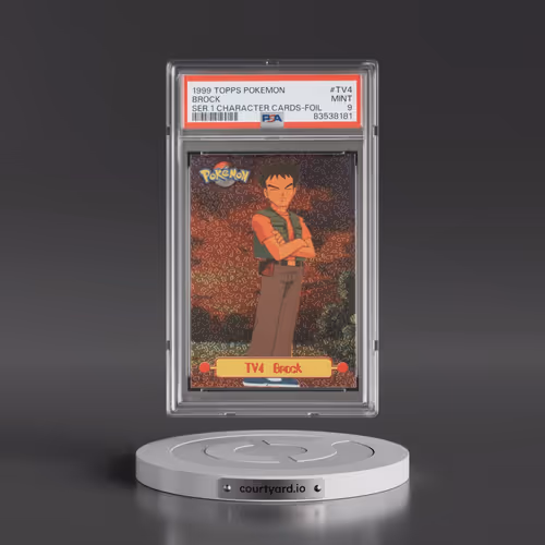 1999 Topps Pokémon Series 1 Character Cards #TV4 Brock - Foil (PSA 9 MINT)