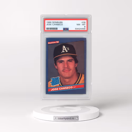 1986 Donruss #39 Jose Canseco (PSA 8 NM-MT)