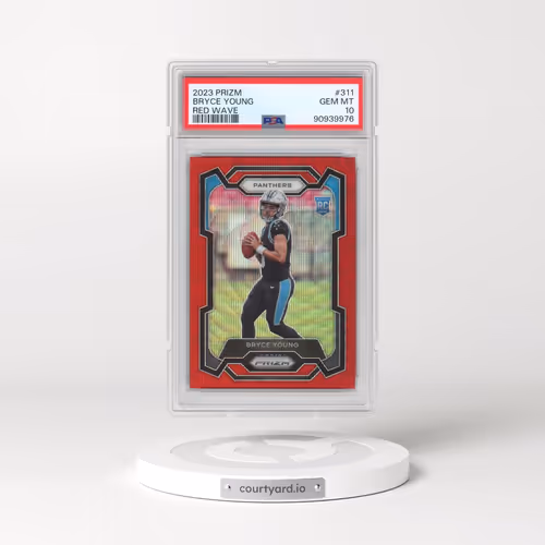 2023 Panini Prizm #311 Bryce Young - Red Wave (PSA 10 GEM MINT)