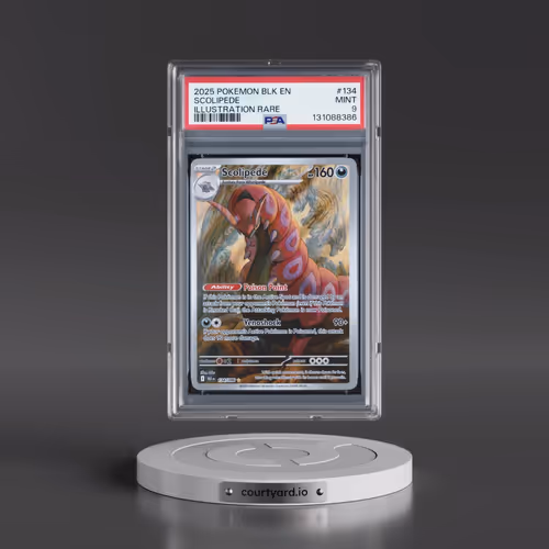2025 Pokémon Blk EN-Black Bolt #134 Scolipede - Illustration Rare (PSA 9 MINT)
