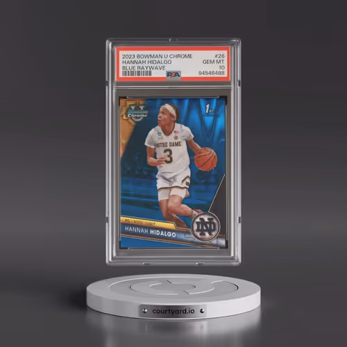 2023 Bowman University Chrome #26 Hannah Hidalgo - Blue Raywave (PSA 10 GEM MINT)