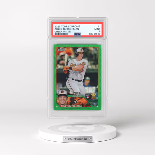 2023 Topps Chrome #1 Adley Rutschman - Green Wave Refractor (PSA 9 MINT)