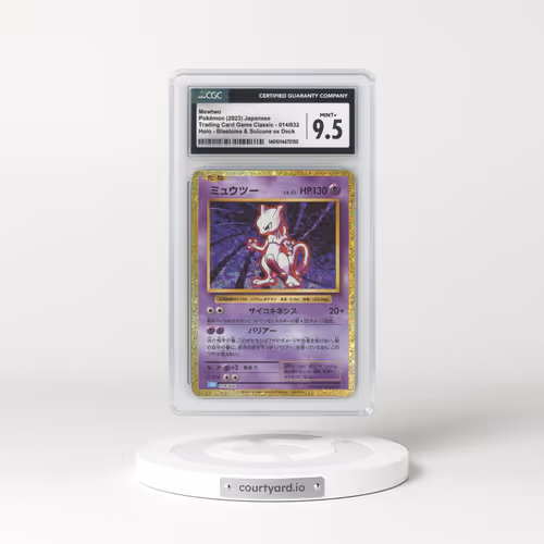 2023 Trading Card Game Classic - CLF, CLL, CLK #014/032 Mewtwo - Holo Blastoise & Suicune ex Deck - CLK (CGC 9.5 MINT+)