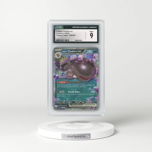 2024 Pokémon Paf EN-Paldean Fates #059 Paldean Clodsire EX - Holo (CGC 9 MINT)