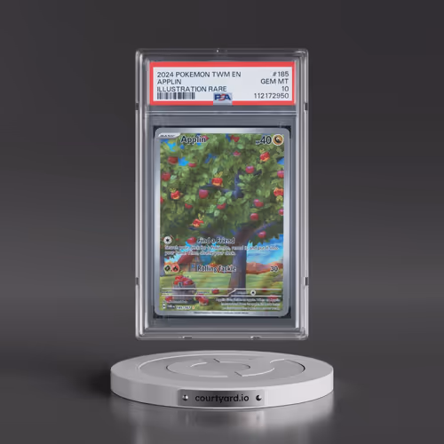2024 Pokémon Twm EN-Twilight Masquerade #185 Applin - Illustration Rare (PSA 10 GEM MINT)