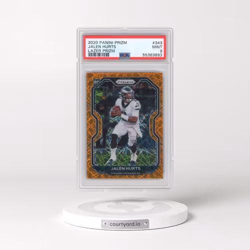2020 Panini Prizm #343 Jalen Hurts - Lazer Prizm (PSA 9 MINT)