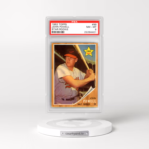 1962 Topps #99 John Powell - Star Rookie (PSA 8 NM-MT)